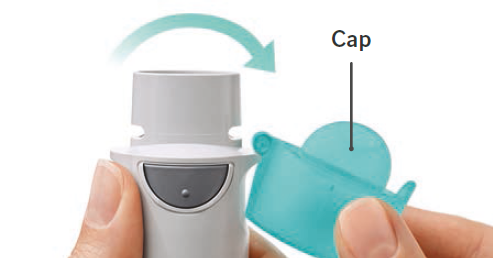 Unlock the cap till fully open